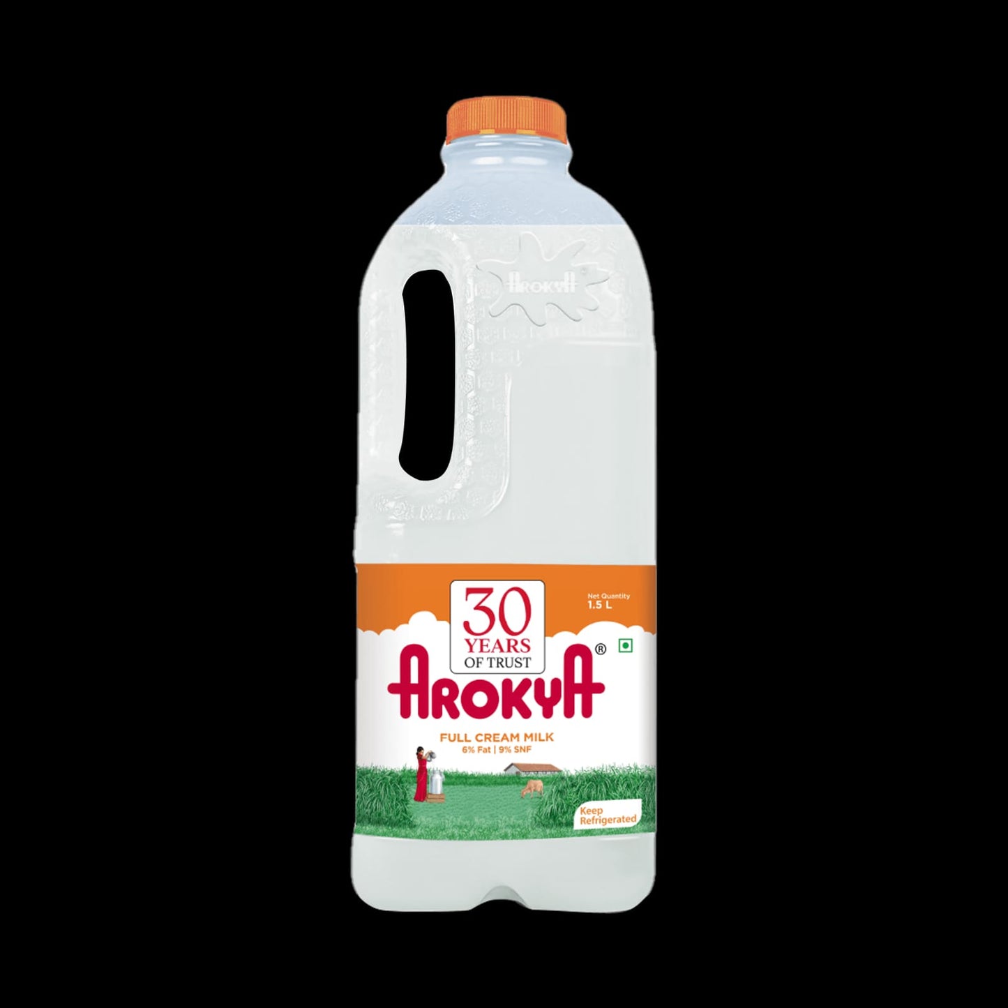 Arokya Milk Orange Bottle (Full Cream 1.5 Ltr)